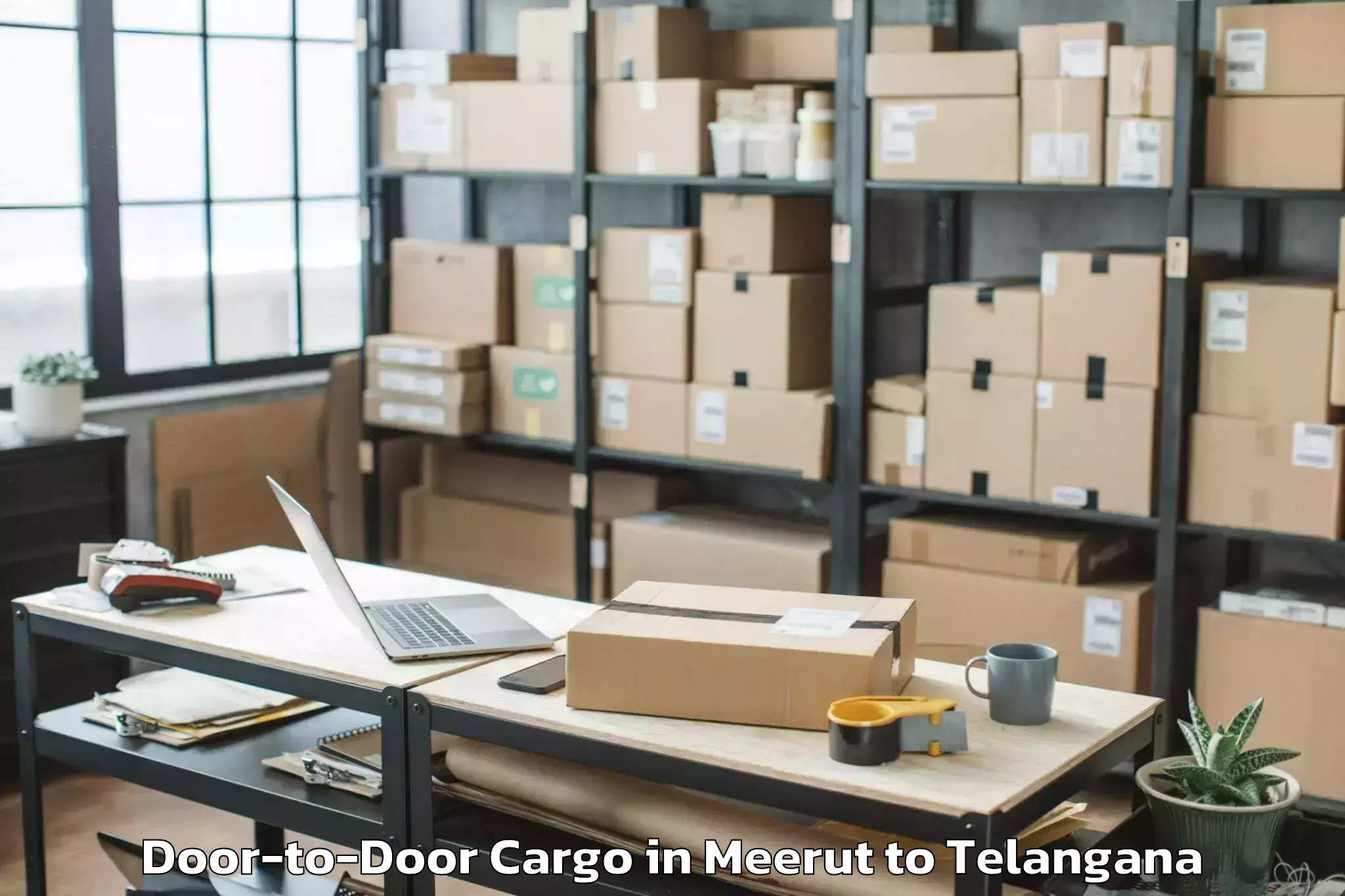 Affordable Meerut to Mancherial Door To Door Cargo